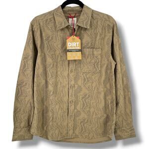 Topo Designs Dirt Desert Long Sleeve Shirt Mens Sz M Elmwool River Bed Print